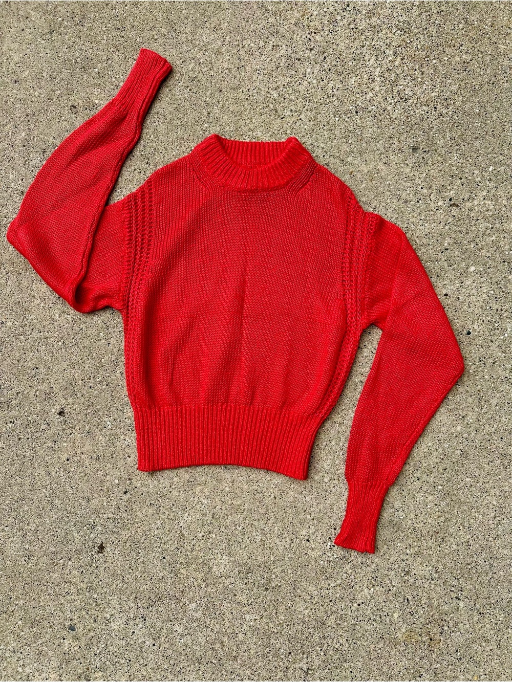 NWOT 100% Linen APIECE APART Helmi Crewneck Knit Coral Red Sweater, Small - Picture 2 of 16